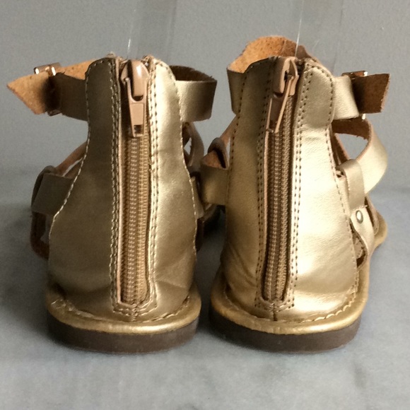 RAMPAGE SHELDON GLADIATOR GOLD LEATHER SANDALS 7,5 - Picture 7 of 8